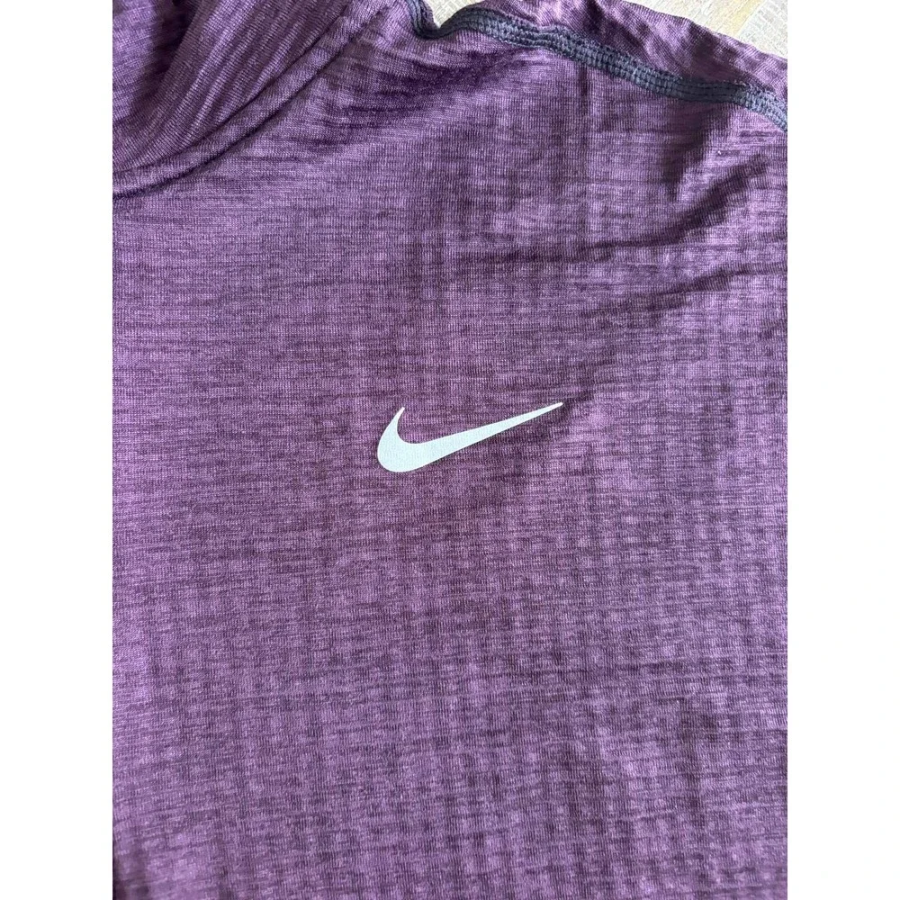 Nike Running Dri-FIT Element Half Zip Pullover Plum Purple XL Womens Top